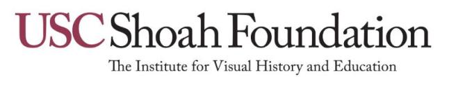 USC Shoah Foundation logo.  (PRNewsFoto/USC Shoah Foundation Institute)