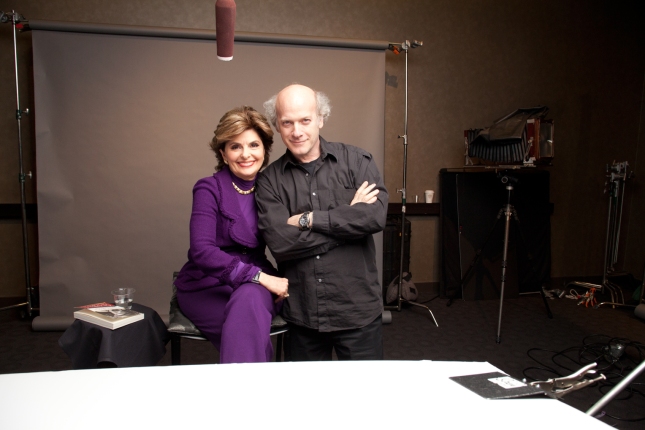 Gloria Allred and “American Masters: The Women’s List” filmmaker/photographer Timothy Greenfield-Sanders on the set of “American Masters: The Women’s List.” Credit: ©Greenfield-Sanders Studio