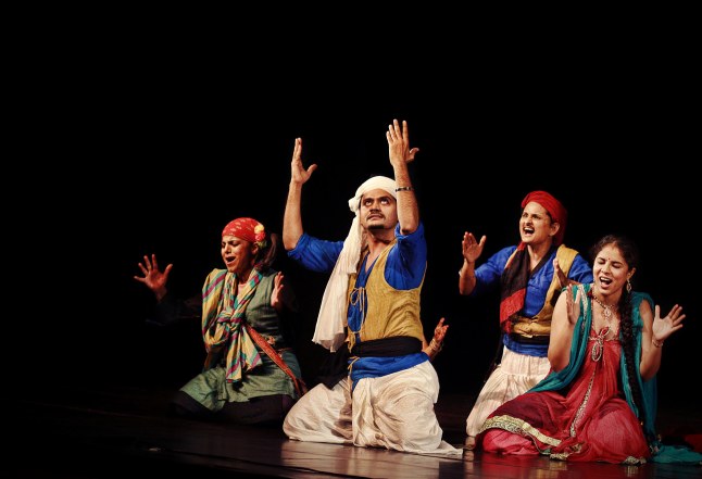  The company of the Company Theatre of Mumbai’s Piya Behrupiya, a Hindi version of Twelfth Night, featured at Chicago Shakespeare Theater as part of Shakespeare 400 Chicago. Photo courtesy of Company Theatre.