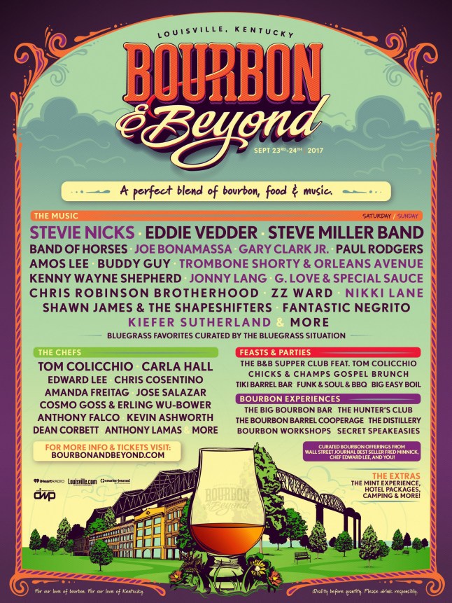 Bourbon and Beyond Festival Official Line Up Infographic